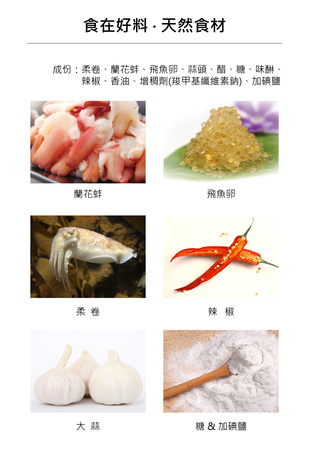 海鮮魚子醬成份介紹